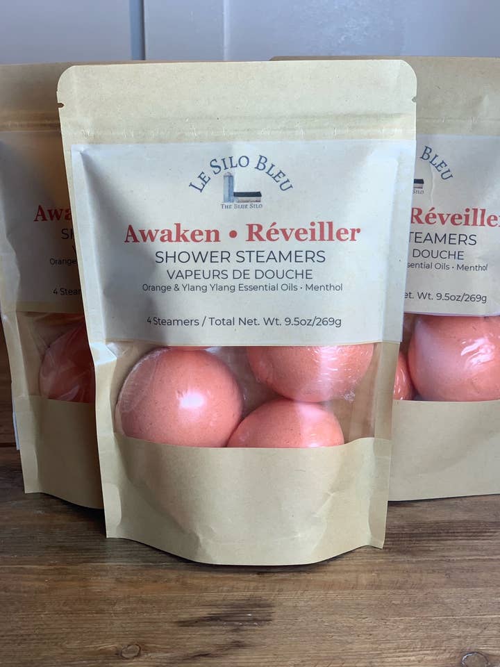 Awaken -  Réveiller Shower Steamers - 4 2oz Steamers/Bag for wholesale by Le Silo Bleu