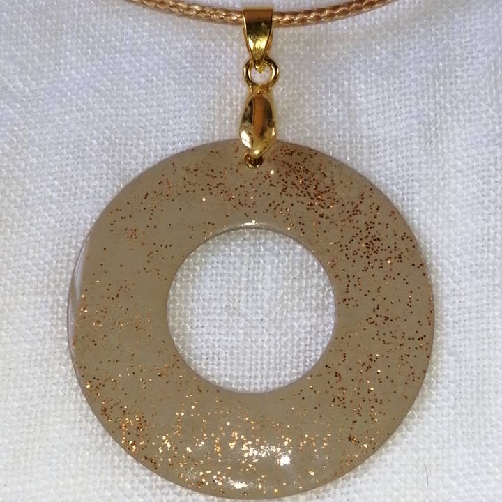 Coppery beige ronde ketting voor wholesale door Blue Moon Bijoux