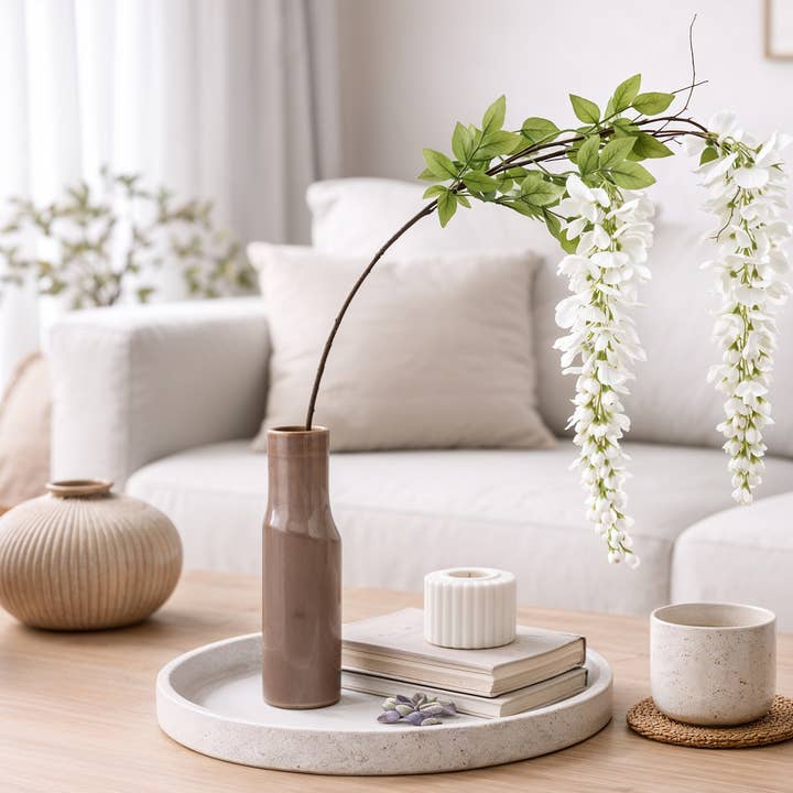 Ramo de Glicínia - Decoração Artificial - 2 Cores por atacado de SecondFlor