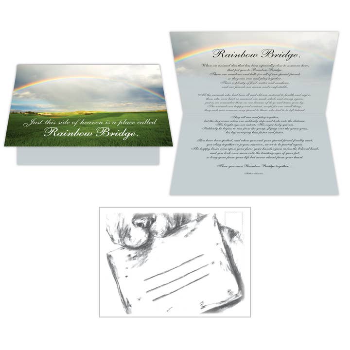 Dog Speak - Vente Carte de condoléances - Carte de sympathie - Rainbow Bridge2
