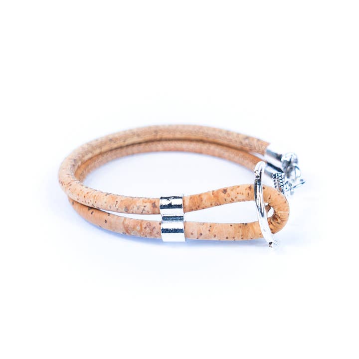 Meninas Bonitas Cork - Wholesale Woven/Braided Bracelet - 5MM round Colored cork thread Handmade Bracelet BR-301-MIX-5