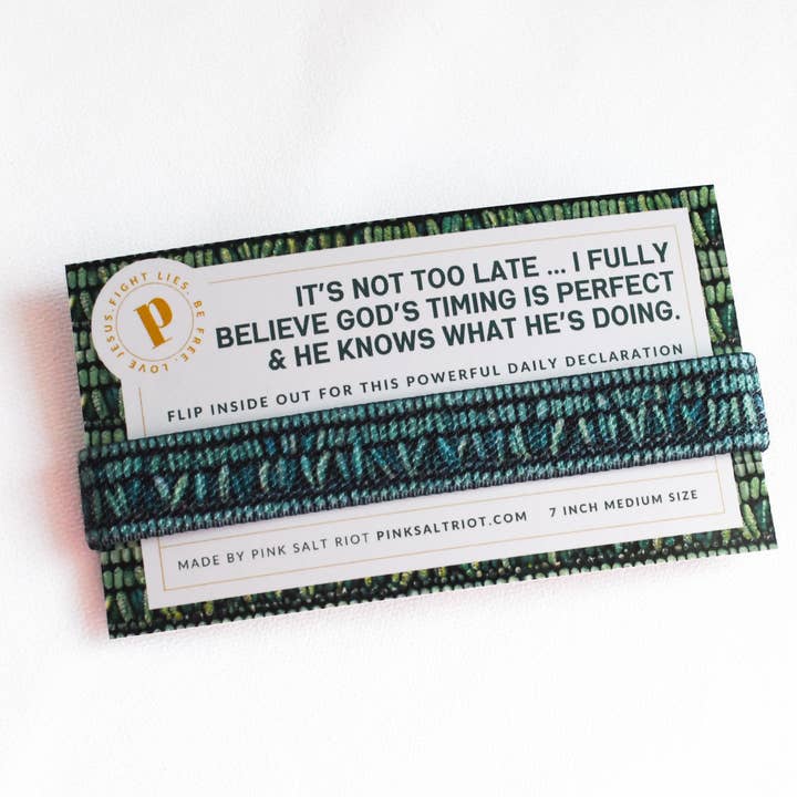 Pink Salt Riot - Wholesale Woven/Braided Bracelet - Trust God's Timing Womens TruthBand2