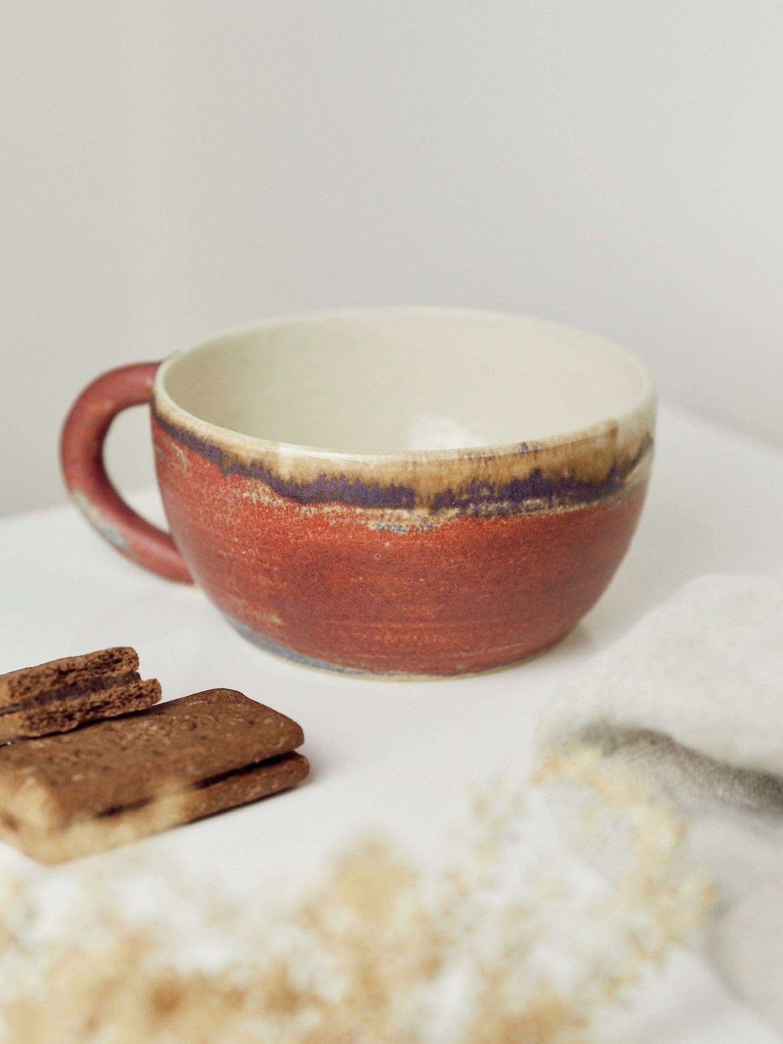 Charlotte Manser Ceramics – wholesale Coffee mug – Pink 300ml Cappuccino Mug2