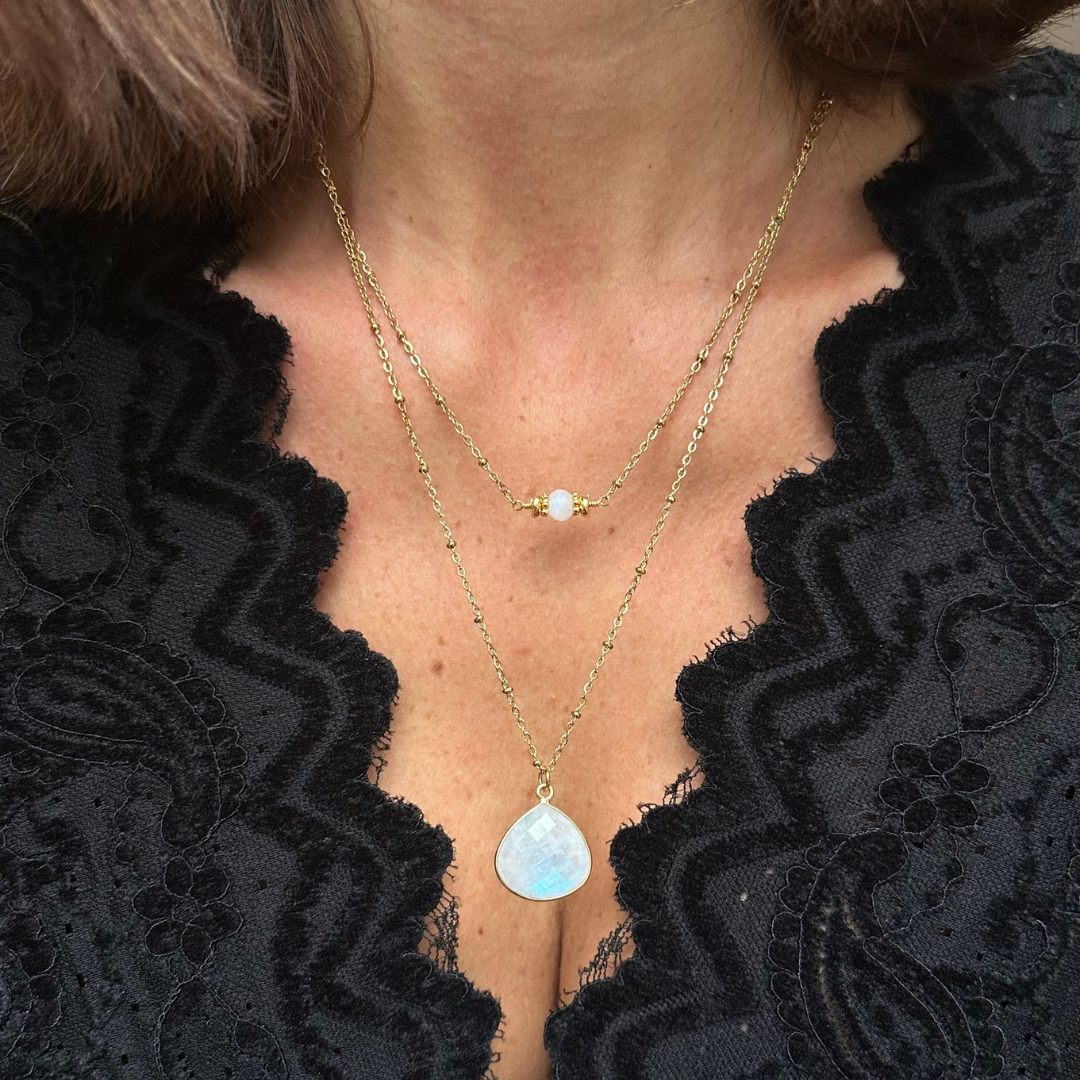 GINANDGER – wholesale Pendant/charm necklace – NECKLACE MOHINI MOONSTONE2