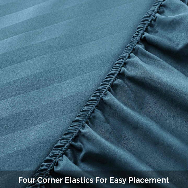 Cotton Passion - Wholesale Fitted Sheet - Satin Stripe Deep Pocket Fitted Sheets Deep Up to 25cm33