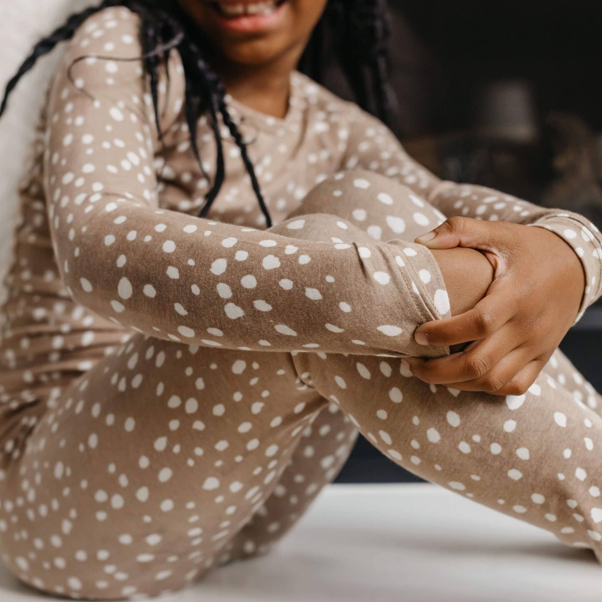 Copper Pearl - Wholesale Sleepwear Set - Kids - 2pc Long Sleeve Pajama Set - Fawn2