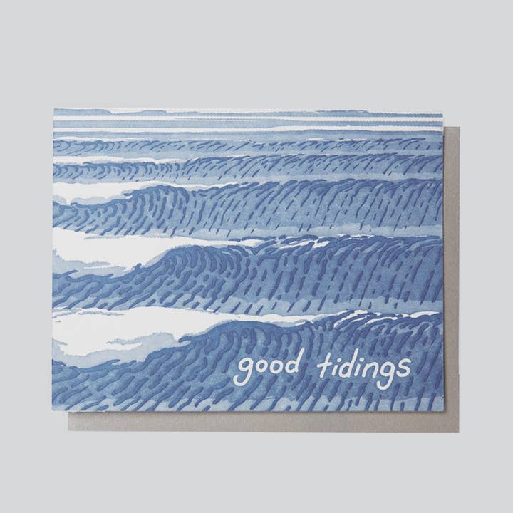 folio press & paperie - Wholesale Season's Greetings Card - Good Tidings - Letterpress Holiday Greeting Card