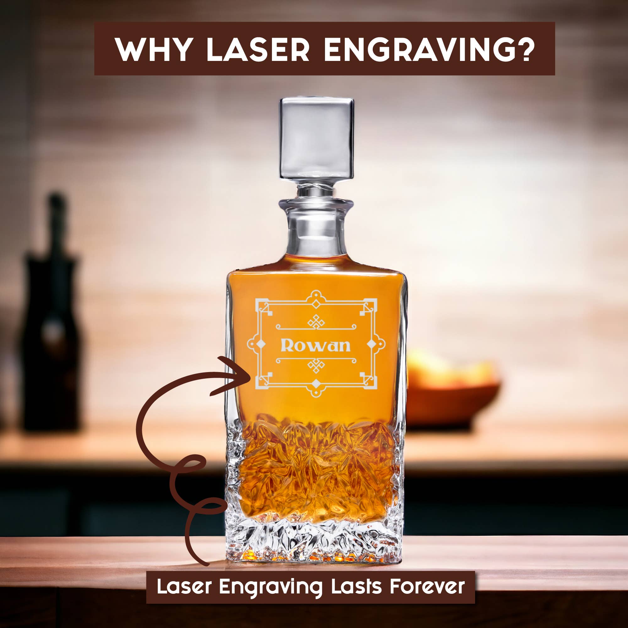 Engrave My Memories - Wholesale Decanter - Custom Whiskey Decanter, Decanter Set, Gift for Dad2