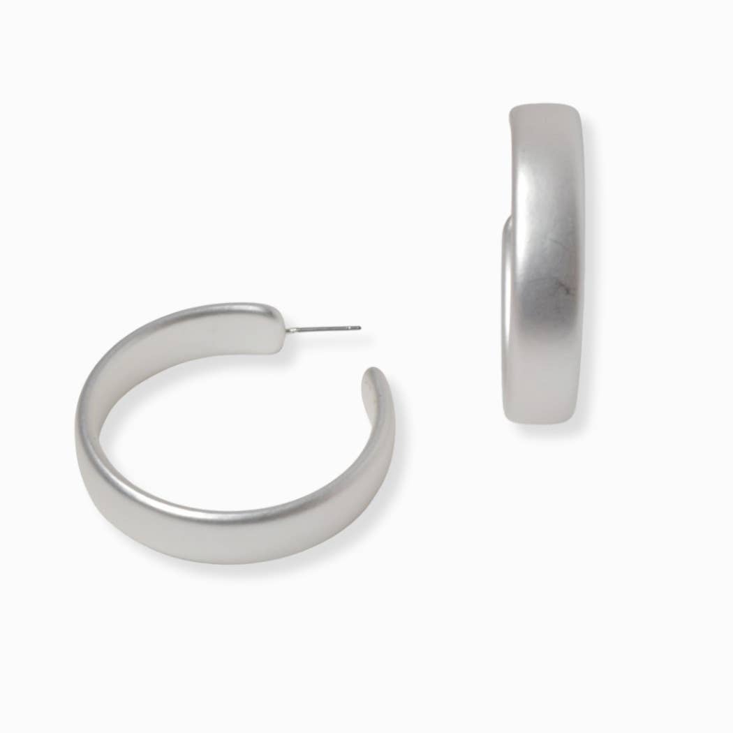 SOPHIA WHOLESALE - Wholesale Hoop Earrings - Flat front 45mm round hoop earring3