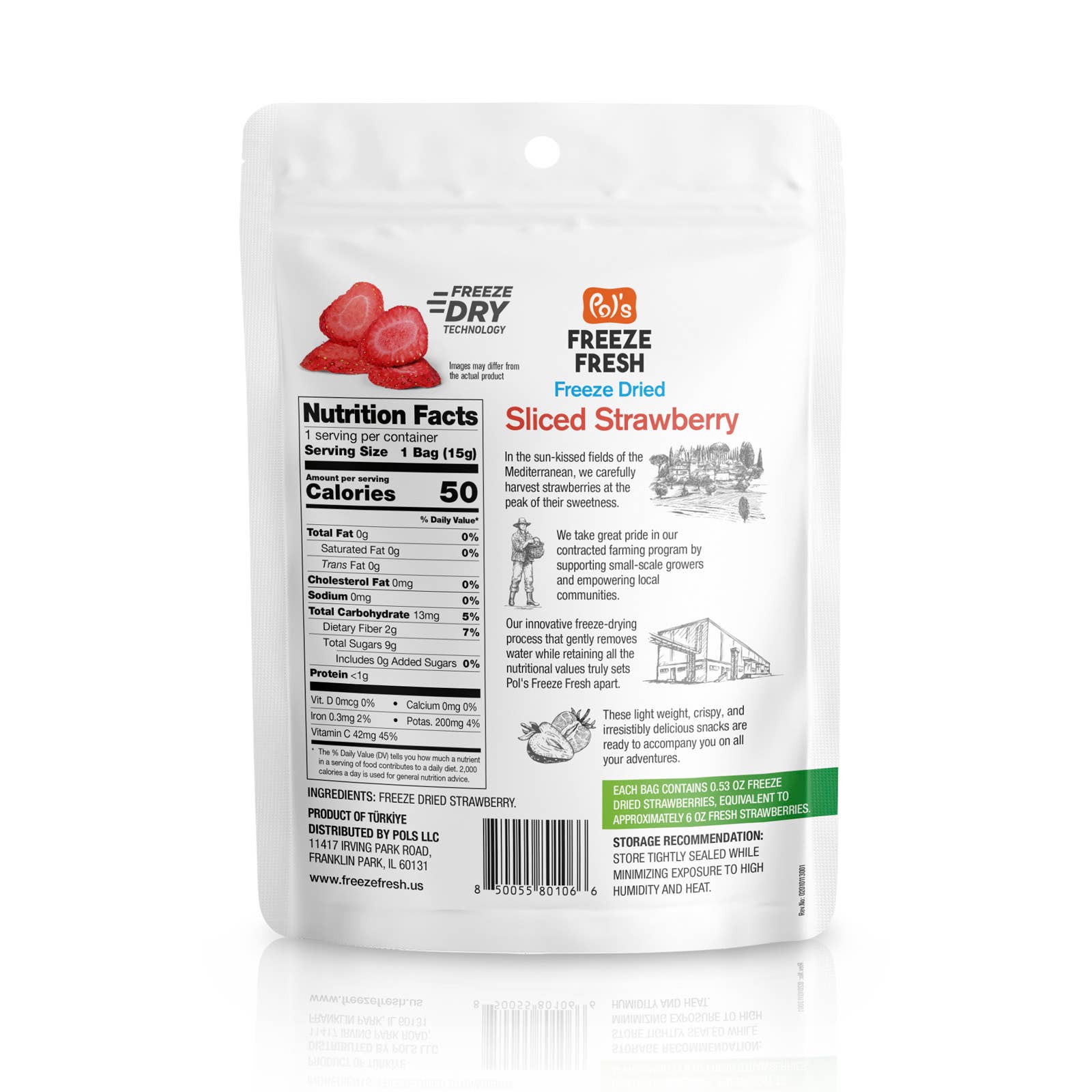 FOOD NOTES - Wholesale Dried/Dehydrated Fruit - Pol's Freeze Dried Strawberries-100% Fruit-GF-Kosher-Vegan6