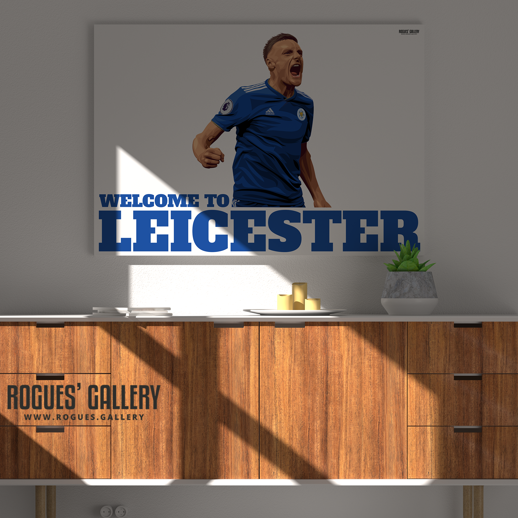 Rogues' Gallery – Großhandel Kunstdruck – Willkommen in Leicester - Vardy ZWEI Versionen - Leicester City3