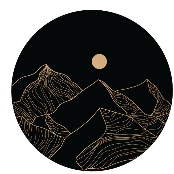 Linear Mountain Landscape Spare Tire Cover for wholesale by Dirty Acres