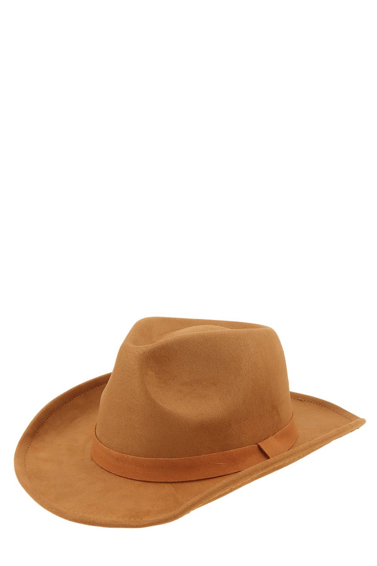 anbfashion - Wholesale Fedora - Women's - FEDORA FAUX SUEDE HAT WITH COWBOY BAND 2