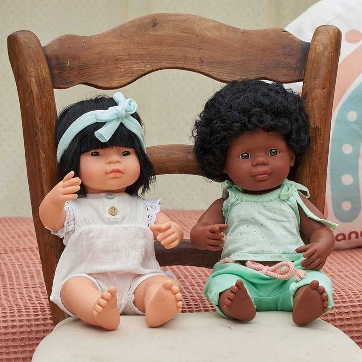 Miniland Educational - Wholesale Doll - Kids - Baby Doll African American Girl 15'' inch (box)
