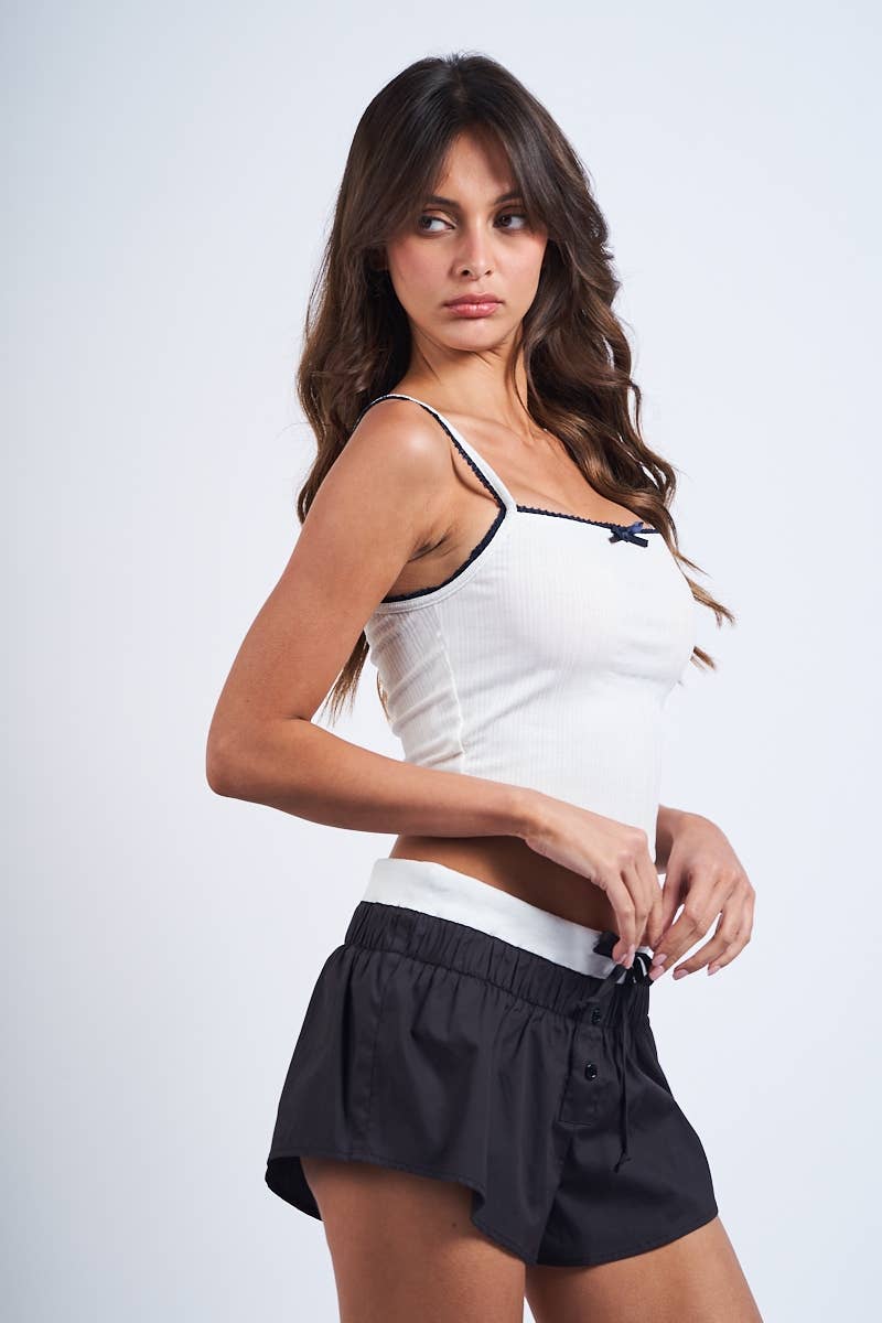 Sky to Moon - Vente Débardeur – femme - DÉBARDEUR COURT AJUSTÉ À RUBAN POINT SANS MANCHES37