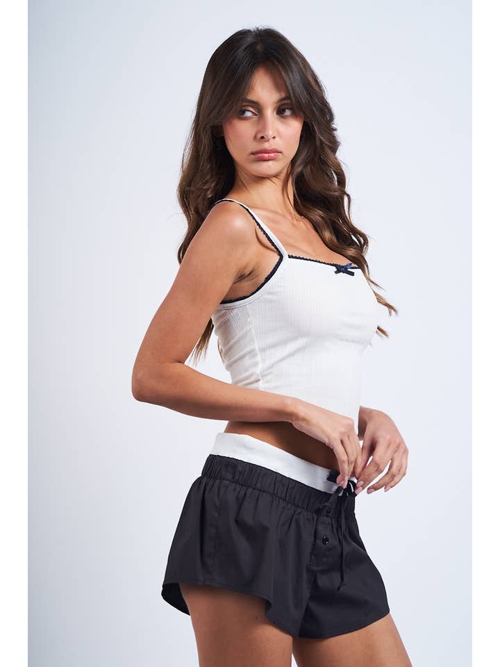 Sky to Moon - Vente Débardeur – femme - DÉBARDEUR COURT AJUSTÉ À RUBAN POINT SANS MANCHES37