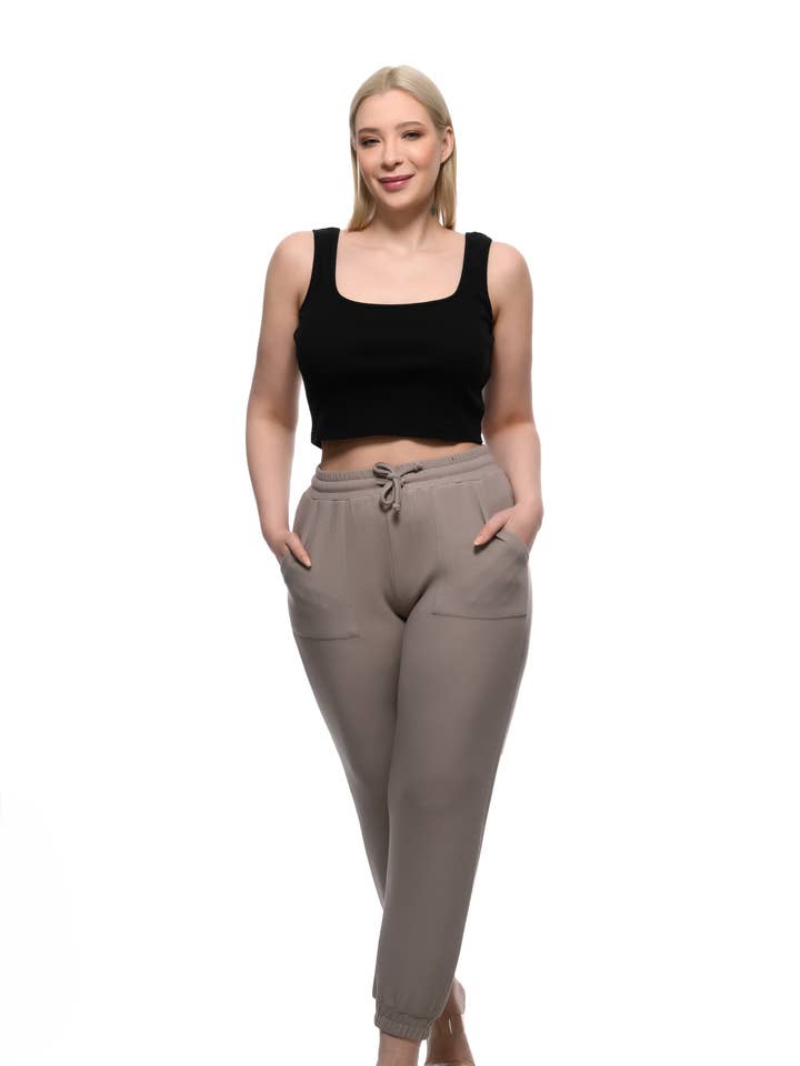 Organic Knitted Black Vest Top for wholesale by Style Snatch