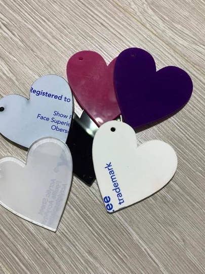 6cm Acrylic Keyrings - Apple for wholesale by manchester laser cuts