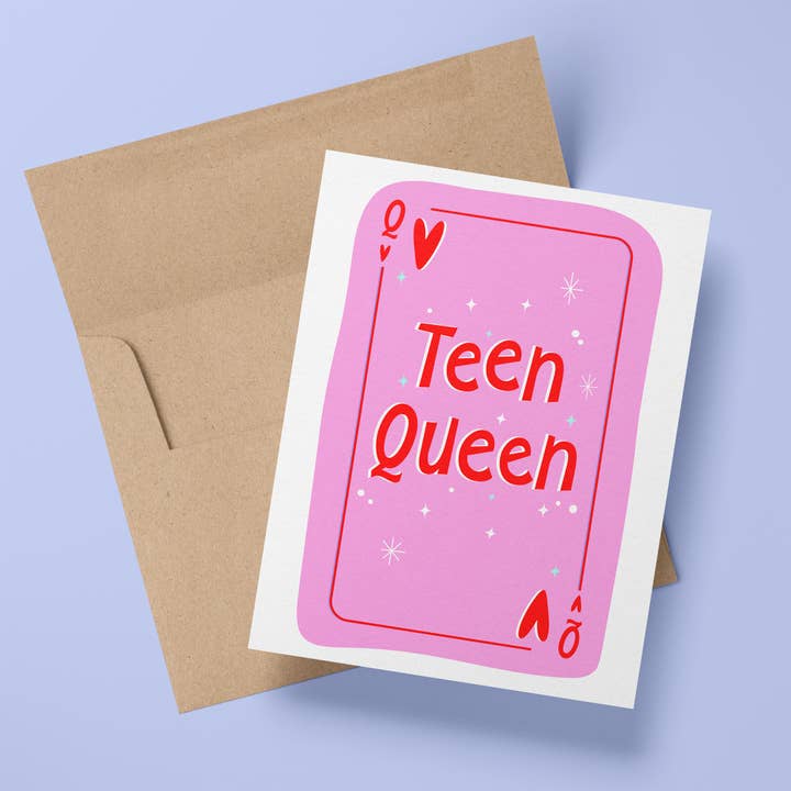 Teen Queen - Teenager Birthday Card for wholesale by Wee Birdy