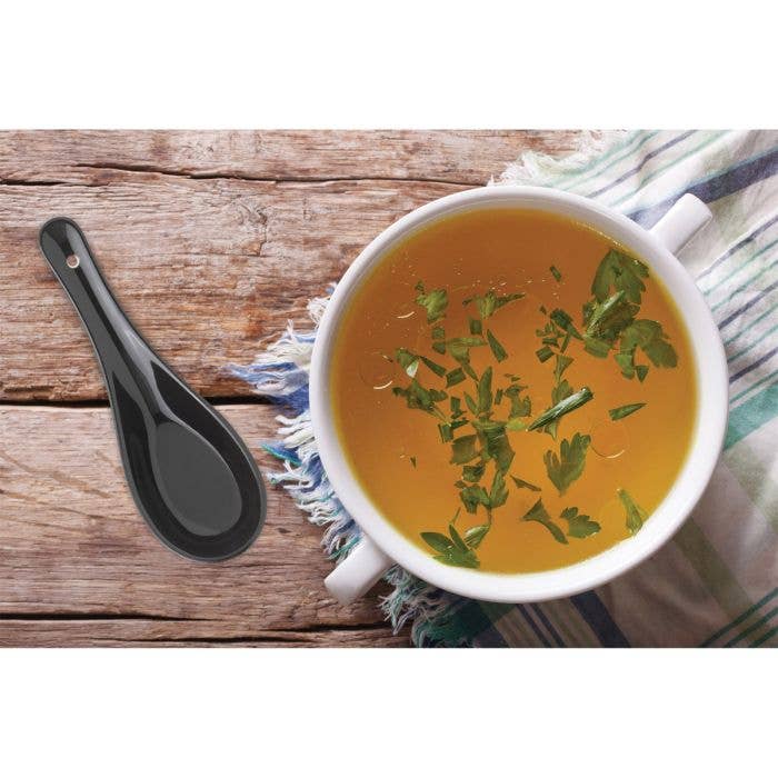 HIC - Harold Import Co. - Wholesale Kitchen Tool/Gadget - Helen's Asian KitchenSoup Spoon, Ceramic, Black2