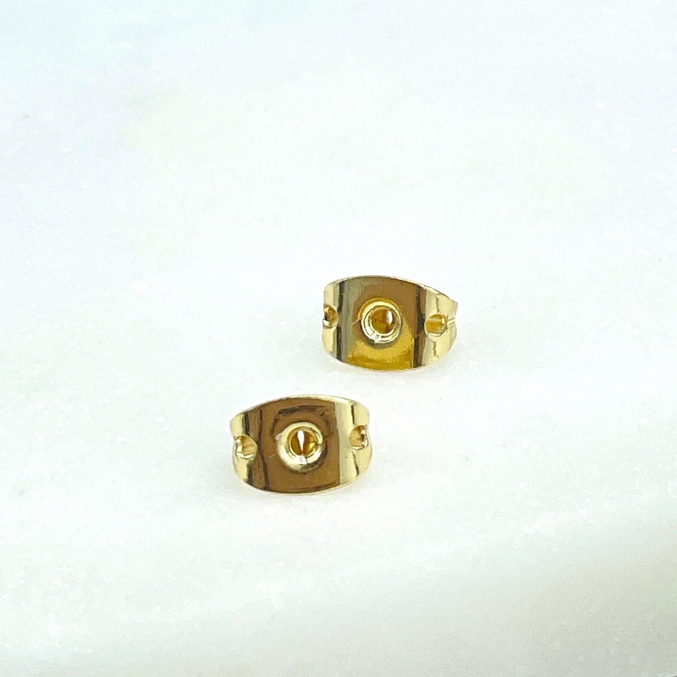 DIJU Jewelry - Wholesale Jewelry Set - 18k Gold Filled Replacement Backing, Butterfly Earring Backs, One Pair Of Earring Backs, Gold Push Back Findings, Wholesale Jewelry Supplies3