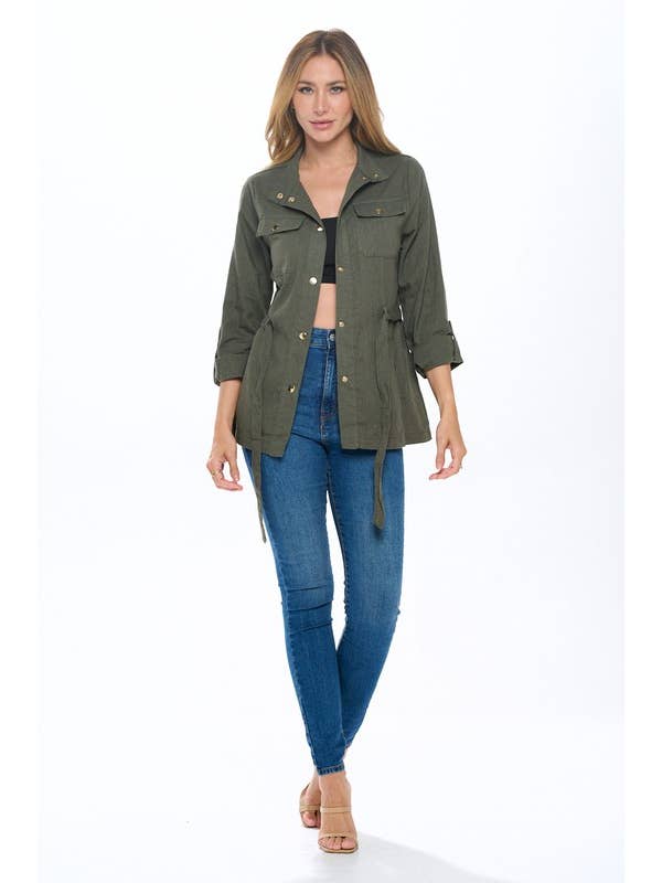 Oliva Anorak Breezy Linen de venta al por mayor en Faire