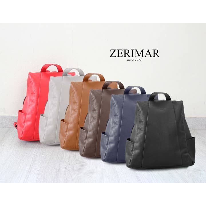 Marron Convertible backpack bag Casual backpack Genuine leather for wholesale on Faire3