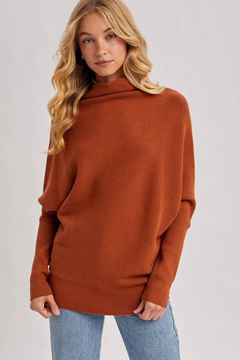 Bluivy - Wholesale Knit Sweater - Women's - SLOUCH NECK DOLMAN SLEEVED PULLOVER53