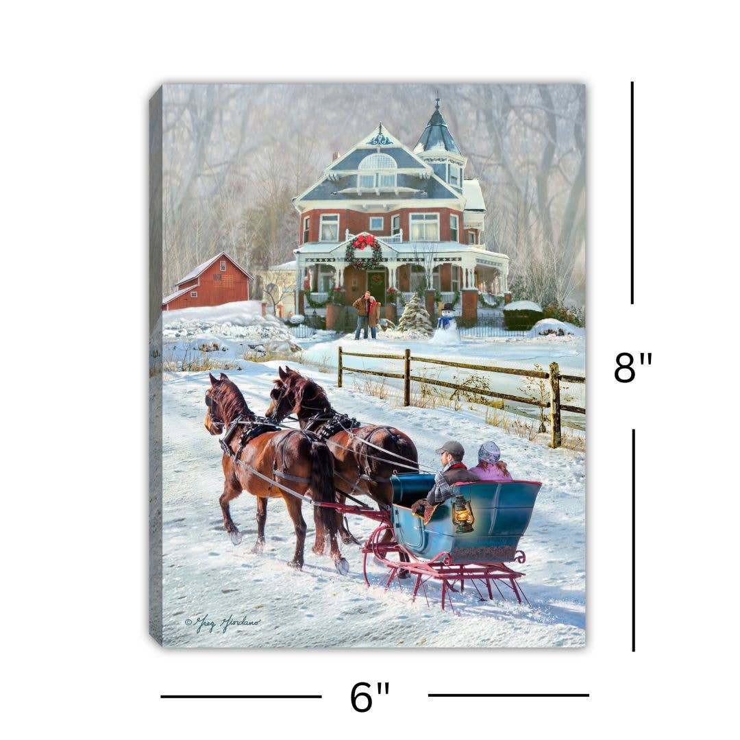 Glow Decor - Vente Décoration de Noël - Toile de table éclairée Sleigh Ride 8 x 62