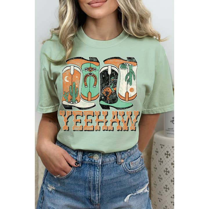 Camiseta de manga corta YeeHaw para venta al por mayor de Amused by Blue