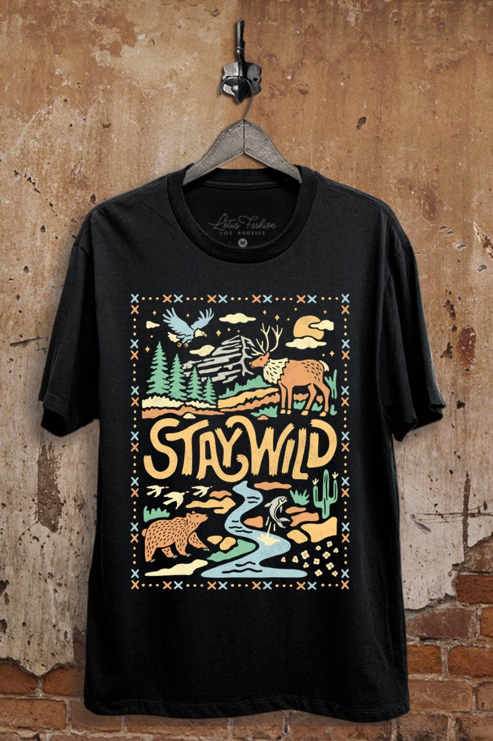 Lotus Fashion Collection – wholesale T-shirt (graphic) – women's – Stay Wild Graphic Top2