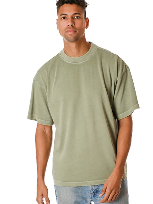Olive Oversized Short Sleeve Tee for wholesale by World Tour