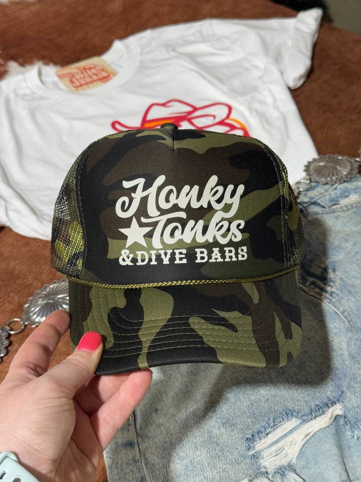 Honky Tonk Dive Bars Trucker Hat for wholesale by Wild Junkie