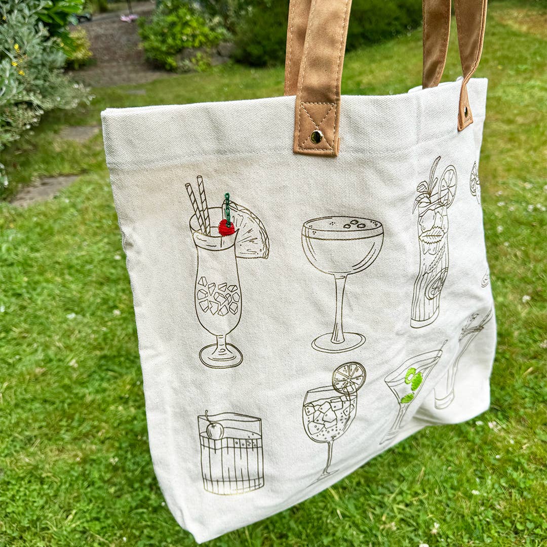 Chasing Threads – wholesale Tote bag – Women's – Stitch Your Cocktails Tote Bag - Embroidery Kit7