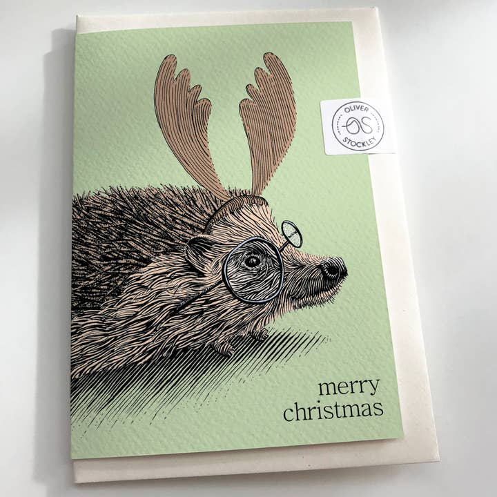 Oliver Stockley - Wholesale Christmas Card - Holiday Hedgehog Christmas Card1