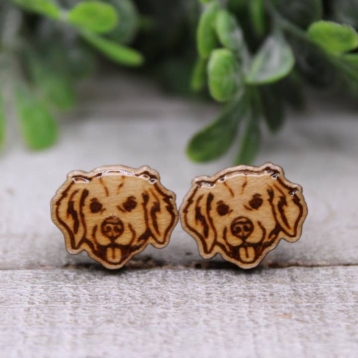 Hylidae Boutique - Wholesale Knopjes/oorstekers - Brittany Spaniel Dog Breed || Houten oorstekers || Hypoallergeen0