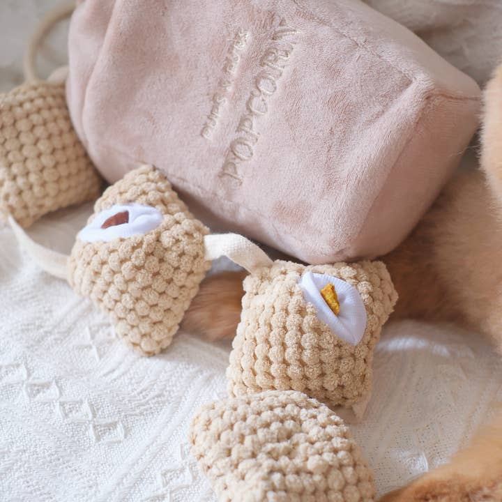 Pups & Bubs - Wholesale Pet Squeaky Toy - Dog - Popcorn Nosework Enrichment Toy | Snuffle | Squeaker4