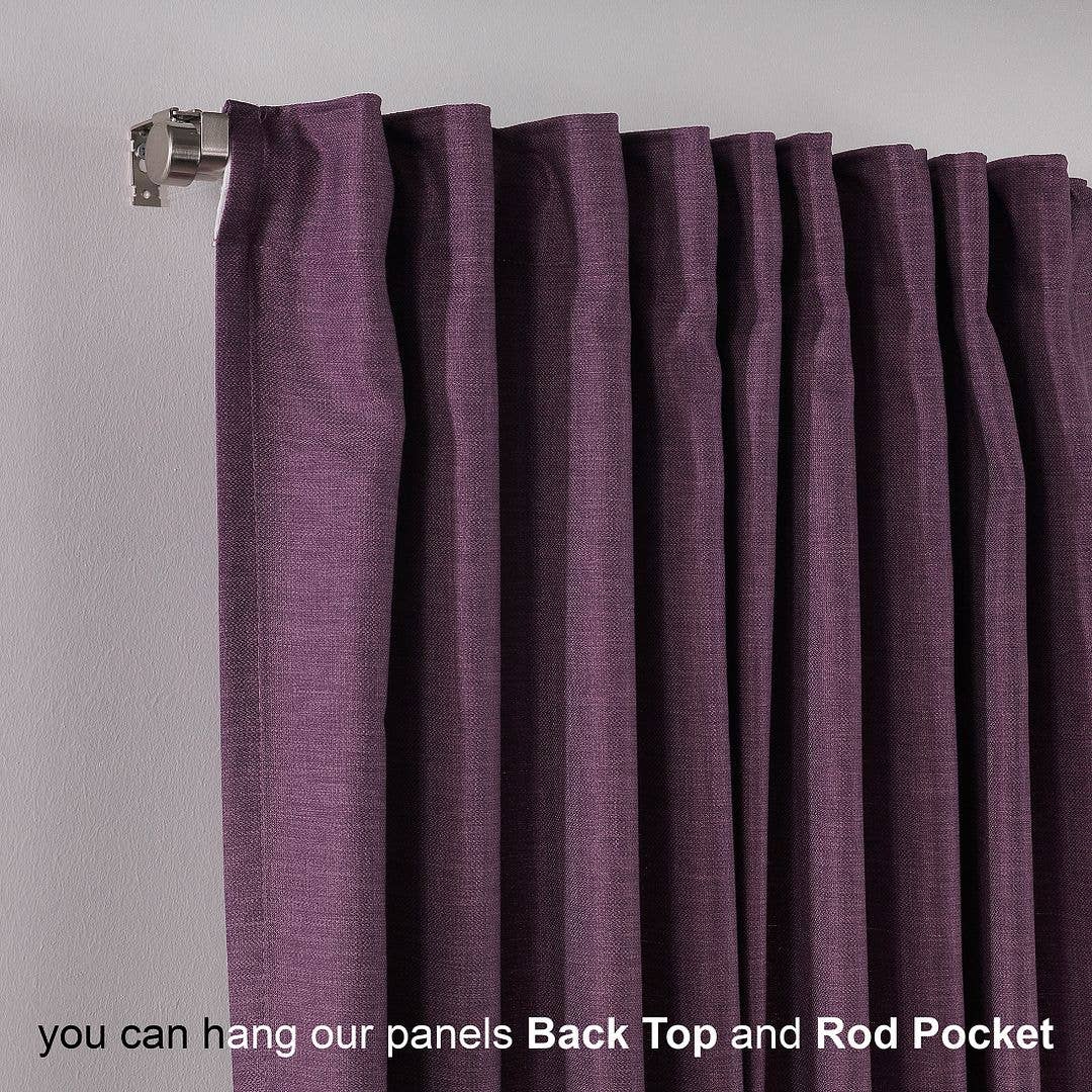 Bes Home Design - Wholesale Curtain - Extra Long Faux Linen Decorative  Custom Size Curtain23