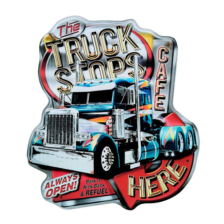 Truck Tin Sign for wholesale by Boxman