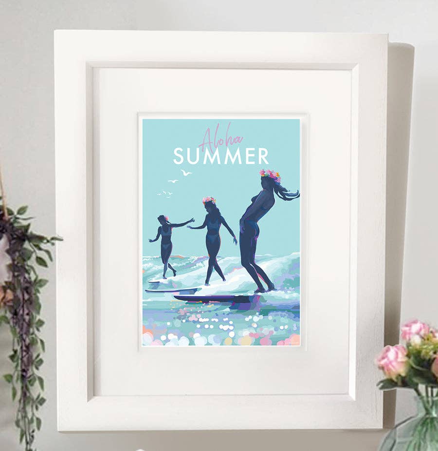 BeckyBettesworth - Wholesale Art Print - Aloha Summer - Positive Quote Prints