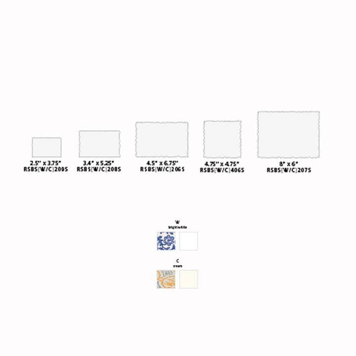 Orange Art/Creative Art Materials - Wholesale Stationery/Notecard Set - Rossi 1931 Medieval Deckle Edge Flat Cards