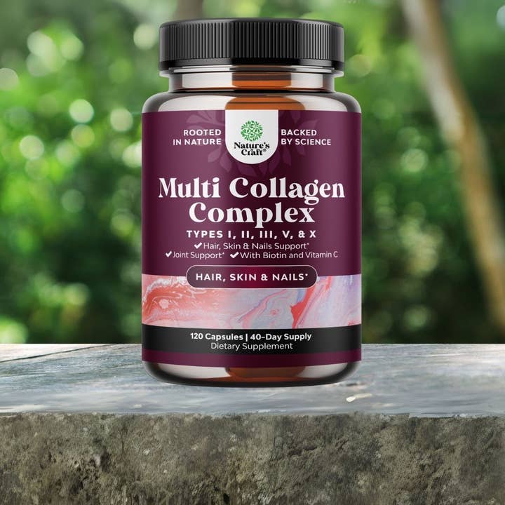 Multi Collagen Capsules – Biotin Hair, Skin & Nails Support for wholesale by Nature's Craft