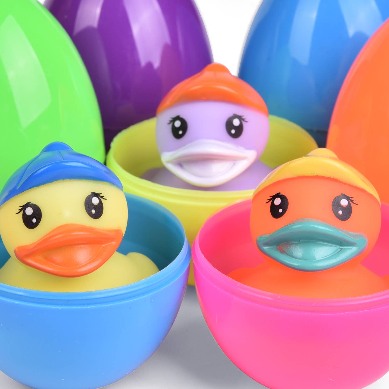 Fun Little Toys - Vente Jouet pour le bain – bébé - 12 œufs de Pâques avec canard en caoutchouc pour bain, jouets pour bébés et enfants7