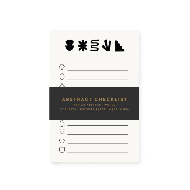 Abstract Checklist Notepad for wholesale by Worthwhile Paper