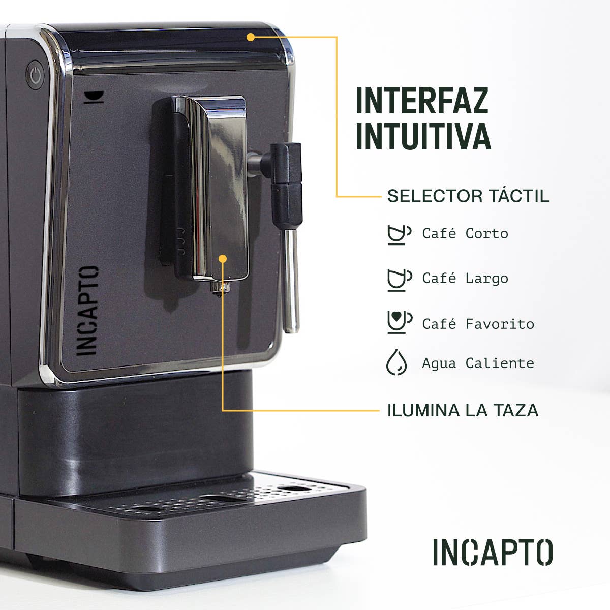 INCAPTO COFFEE - Wholesale Espresso Maker - Superautomatic Coffee Maker with Milk Vaporizer1