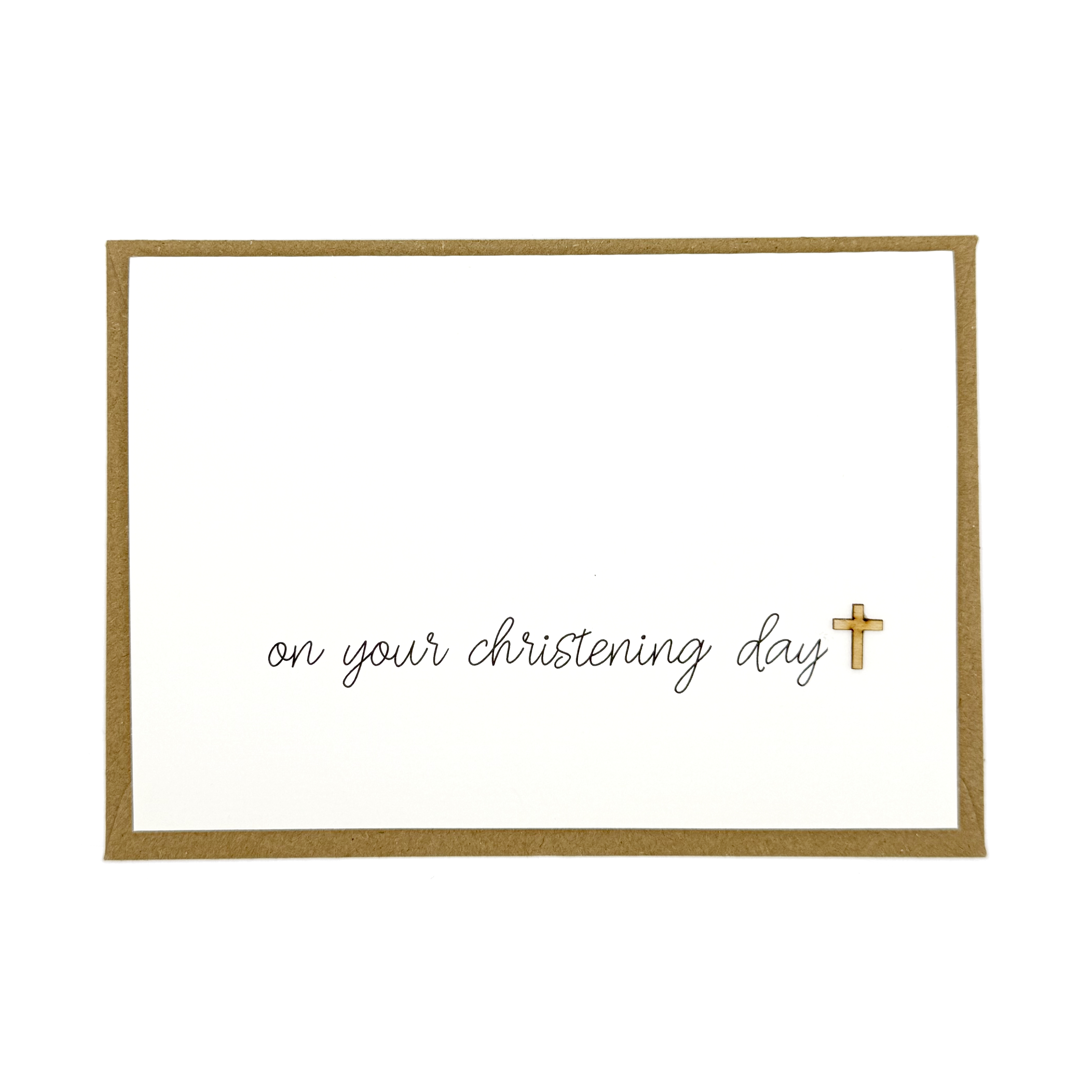 Altered Chic – wholesale Baby card – Christening Day Wooden Cross Card1