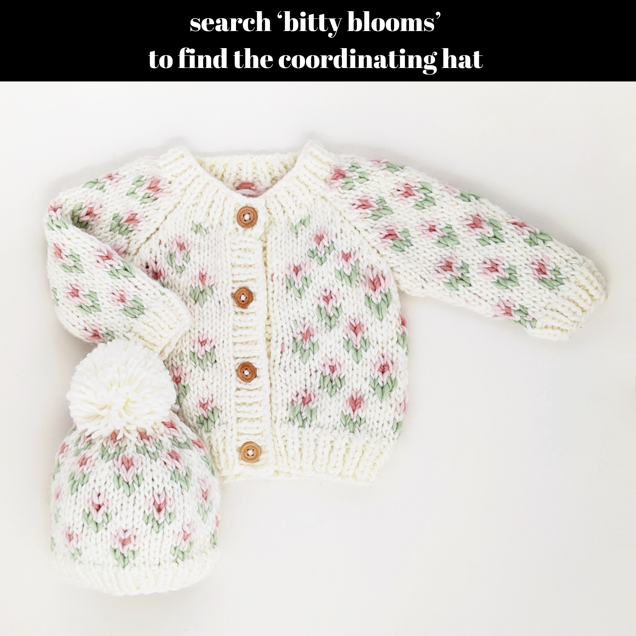 Huggalugs - Wholesale Cardigan - Baby - Bitty Blooms White Cardigan Sweater Baby & Toddler2