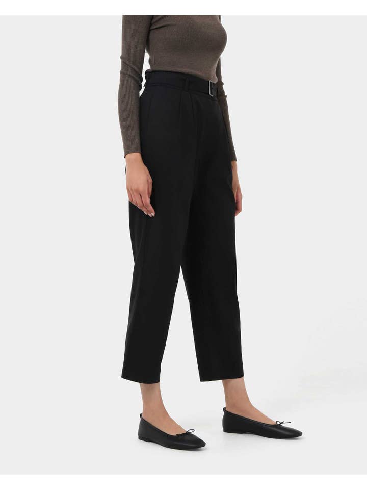 Forcast - Wholesale Pants - Women's - Forcast Women's Mazzy Cotton Belted Trousers