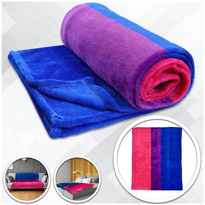 Flags Importer - Wholesale Throw Blanket - Bisexual Soft Plush 50x60in Blanket