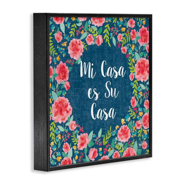 Stupell Industries - Wholesale Wall Decor - Kids & Baby - Su Casa Flores Rosas Framed Giclee Art2